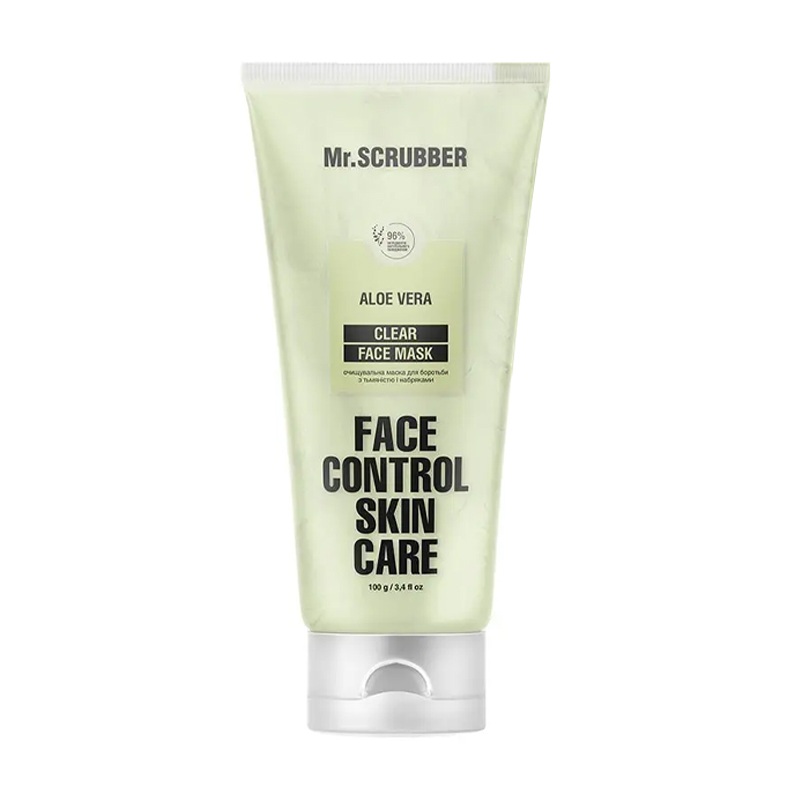 Очищувальна маска Mr.Scrubber Face Control Skin Care Clear Aloe Vera для боротьби з тьмяністю та набряками обличчя, 100 г
